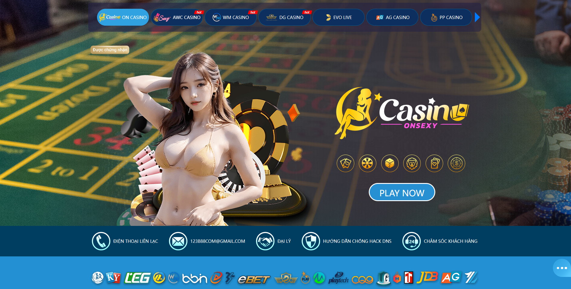 Sòng bạc trực tuyến và người chia bài trực tiếp tại sòng bạc 123b nổi tiếng