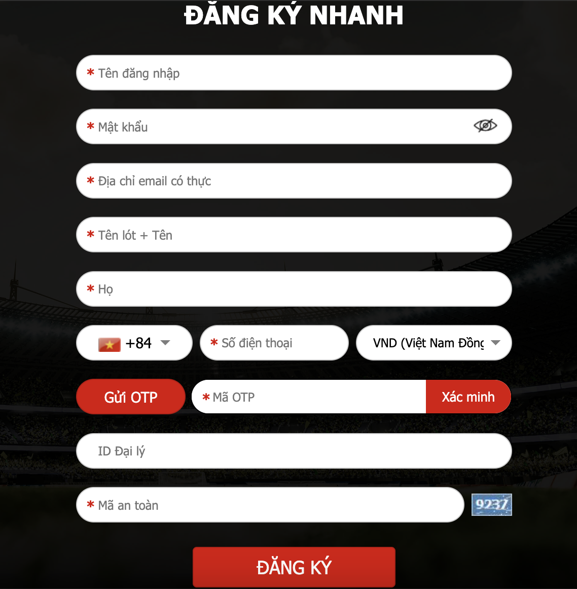 Đăng ký từng bước nhanh chóng và dễ dàng vào sòng bạc 12Bet